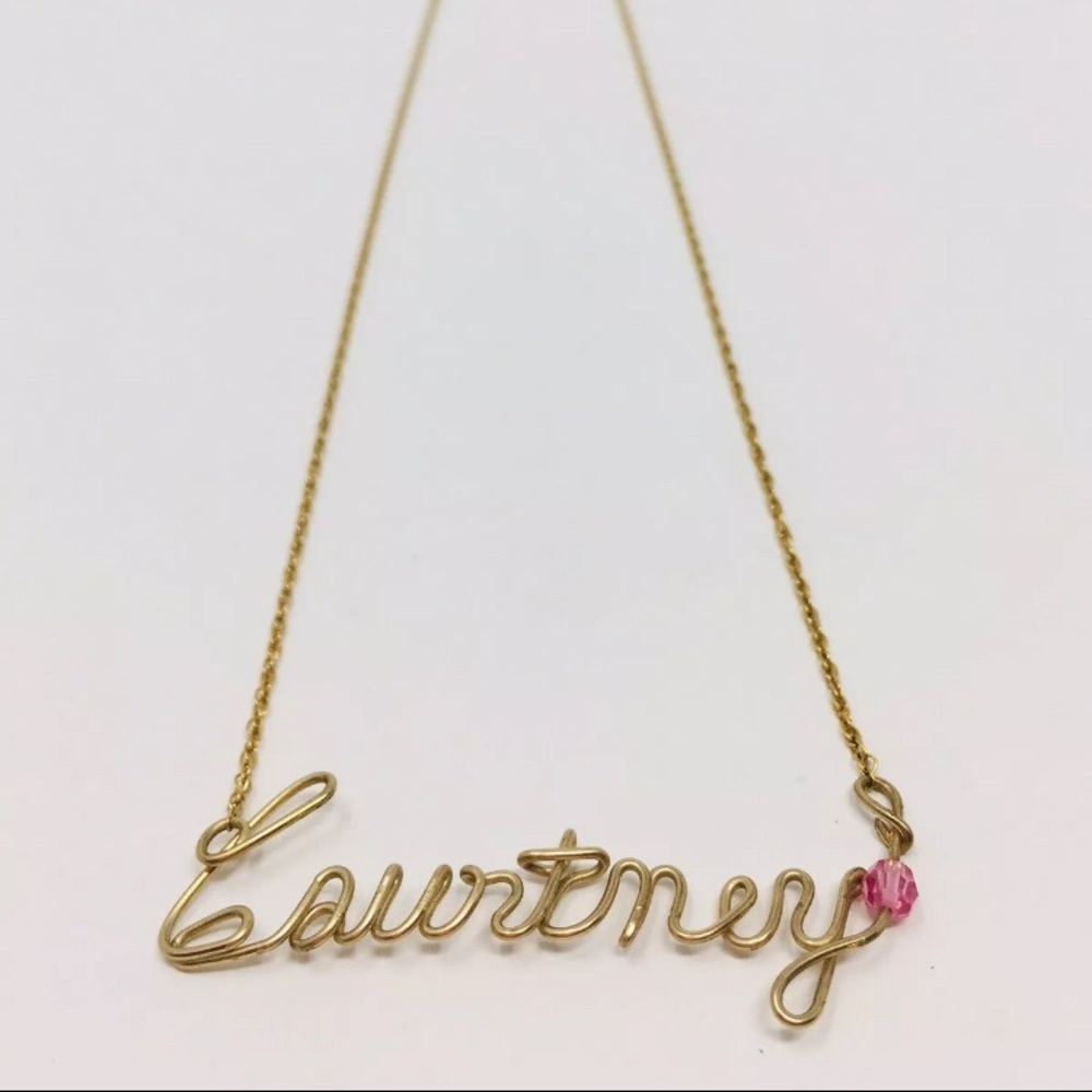 Name Plate Gold Plated Necklace
